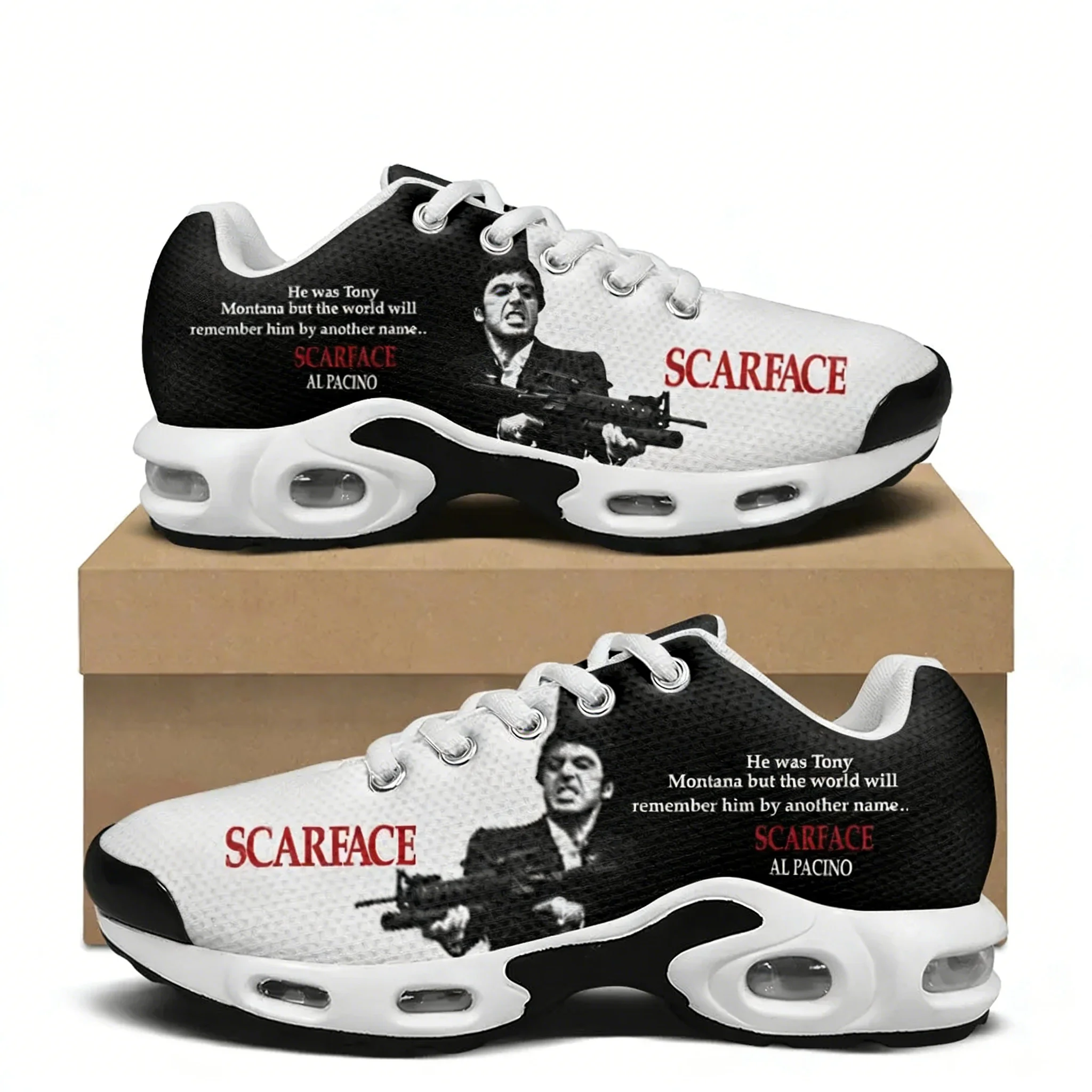 Men'S Shoes For Suits - Scarface Luftkissen-Sneaker, Beliebter Film Tony Montana,