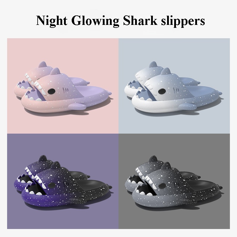 Men'S Shoes To Women'S Size - Nette Cartoon Shark Hausschuhe Für Frauen