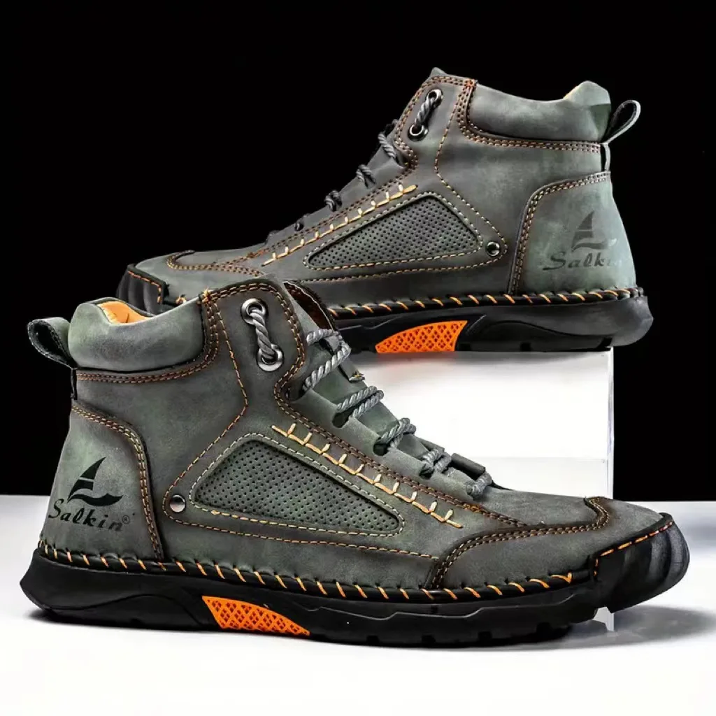 Men'S Shoes Dress Casual - Handgenähte Herrenstiefel in Übergröße, Freizeitschuhe, bequeme