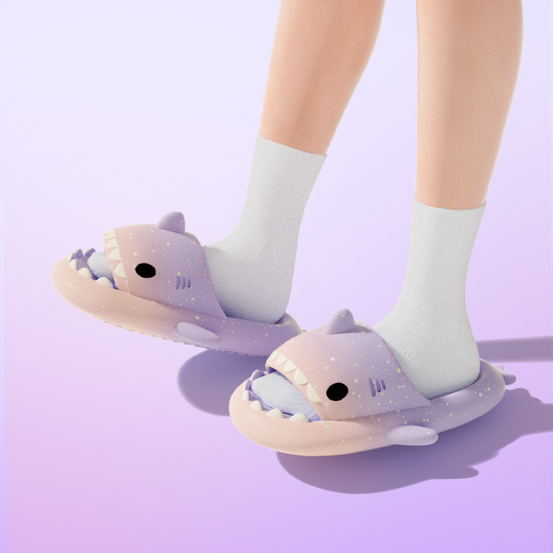 Nette Cartoon Shark Hausschuhe – Men'S Shoes To Women'S Size Bewertung und Preis