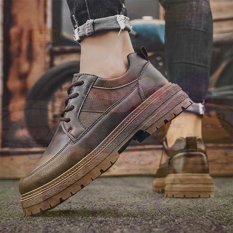 Dunkles Naturleder, modische T – Men'S Shoes Good For Flat Feet Bewertung und Preis