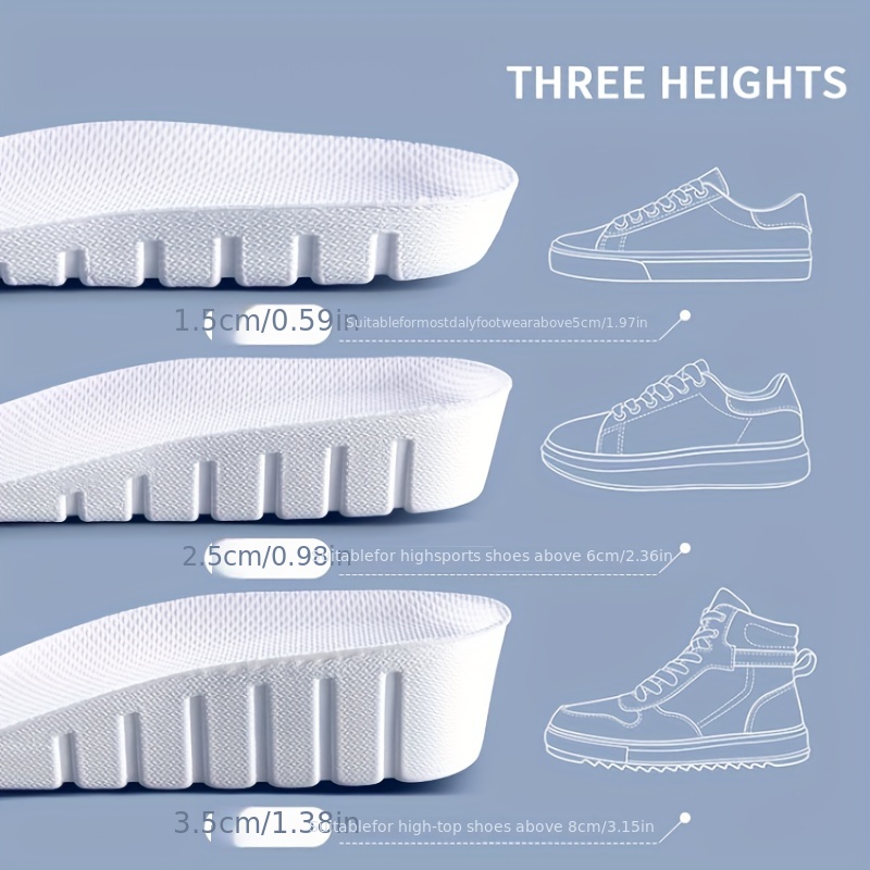 1 Paar neue 1,5–3,5 cm weiße u – Men Shoes Size Chart Bewertung und Preis